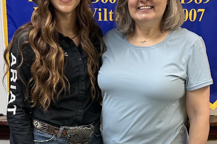Program Chair Jeannie Crowe (right) with guest, Kristan Soukup. Courtesy Photo