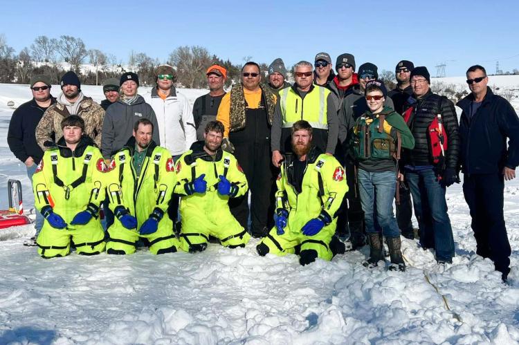 LAKE ANDES FIRE DEPARTMENT ATTENDS AN ICE RESCUE TRAINING