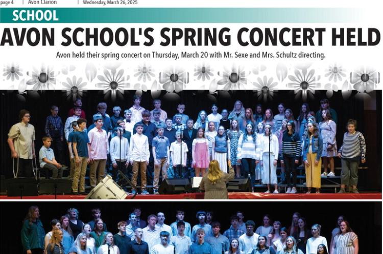 AVON SCHOOL'S SPRING CONCERT HELD