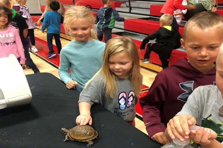 ELEMENTARY STUDENTS ENJOY FURRY, FEATHERED, FOUR-FOOTED FRIENDS