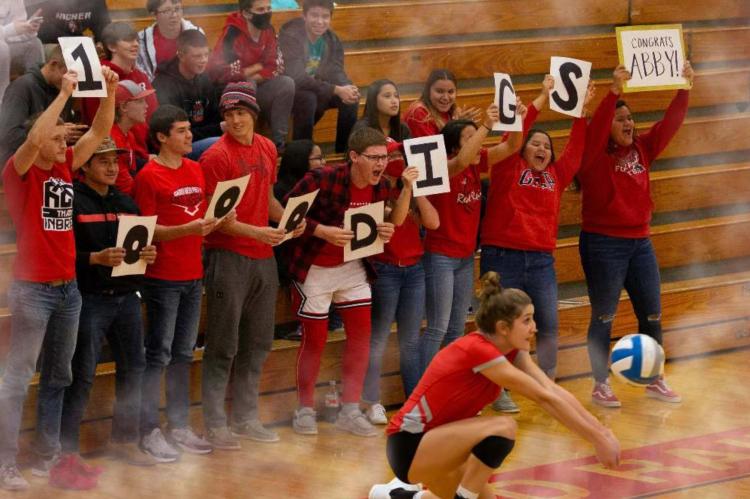WAGNER VOLLEYBALL CELEBRATES SENIORS, 1,000 DIGS AND GIVING TO WAGNER CANCER GROUP