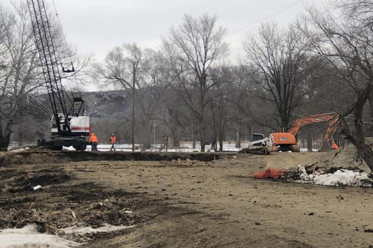 WORK CONTINUES ON BRIDGE REPAIR AT CAMPGROUND