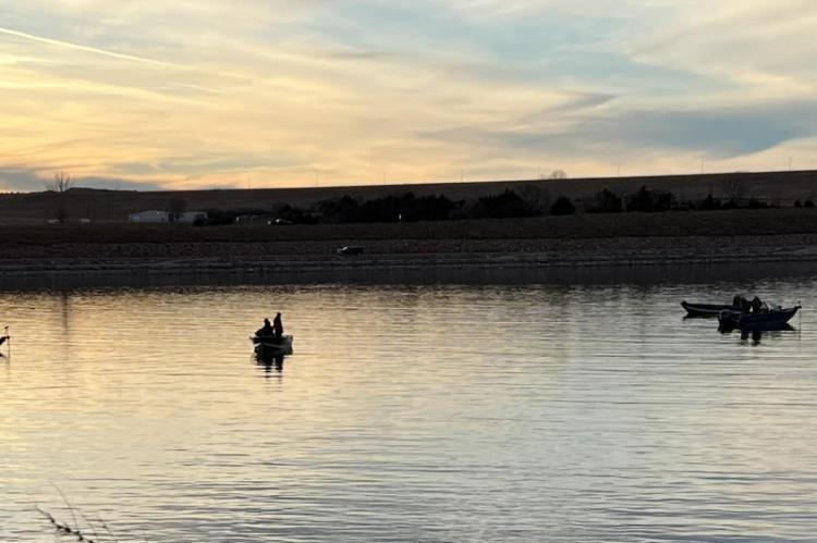 FISHERMEN TAKE ADVANTAGE OF THE WARM TEMPATURES