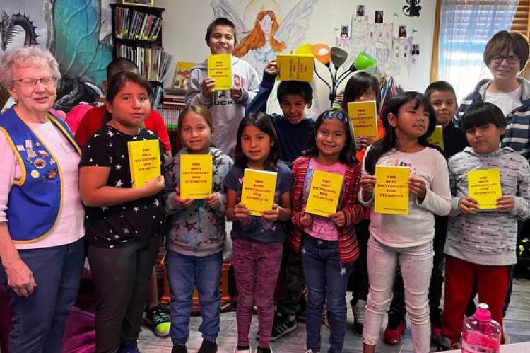 DICTIONARIES DONATED BY AMERICAN LEGION AUXILIARY