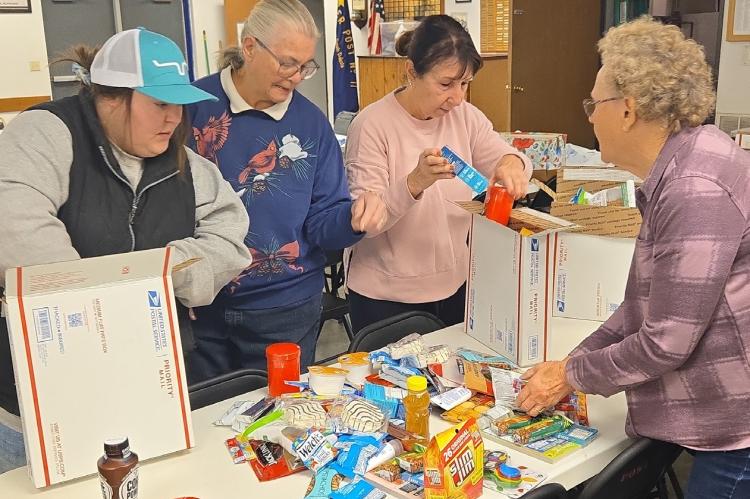 WAGNER AMERICAN LEGION AUXILIARY SEND CARE PACKAGES