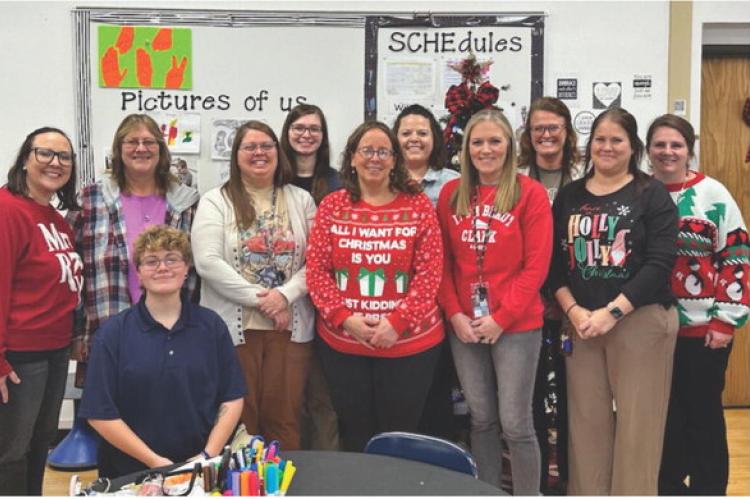 Avon Special Education staff members are, back row from left: Jill Irwin, Sandy Stahl, Aimee Namminga, Amanda Ratzlaff, Samantha Pfarr and Ashley Cihak; front row from left: Haleigh Tjeerdsma, Jennie Leibel, Stacy Paulsen, Christena Voigt and Elizabeth Br