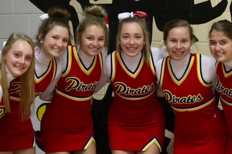 2020-21 AVON PIRATES CHEERLEADERS LIFTING SPIRITS OF FANS & PLAYERS