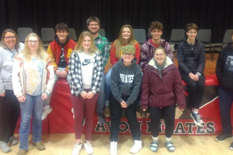 CAST PREPARES SERIOUS DRAMA FOR DISTRICT PERFORMANCE