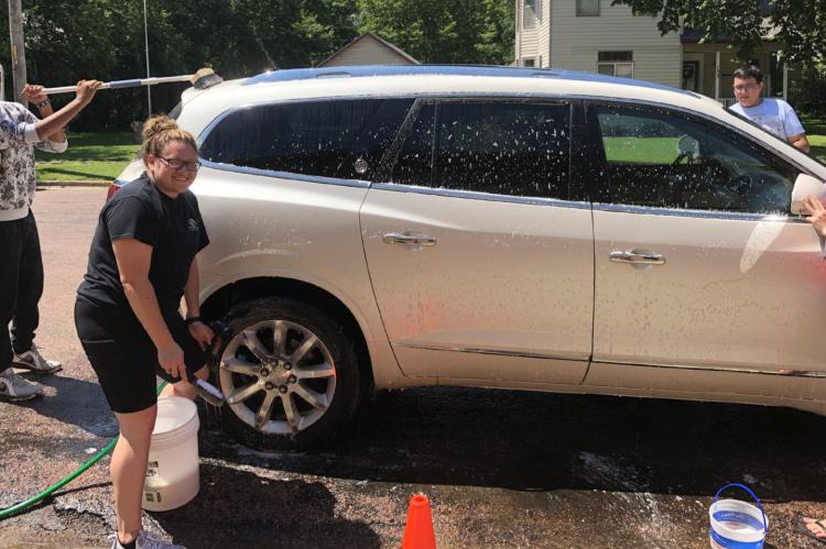 WAGNER BOYS & GIRLS CLUB HOLD CAR WASH