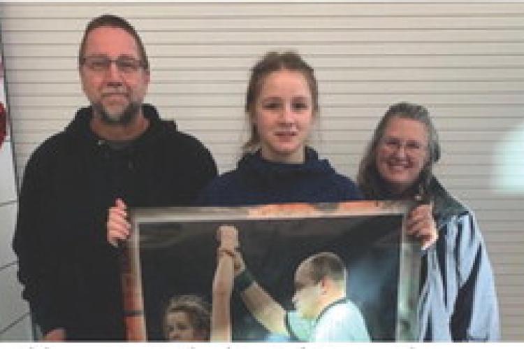 Britney with her parents, David and Joy Rueb. Courtesy Photo