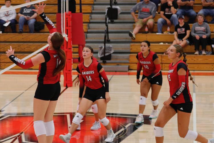 Hannah Holzbauer, Brianna Fuchs, Hayden Knudsen, and Ashlyn Koupal.