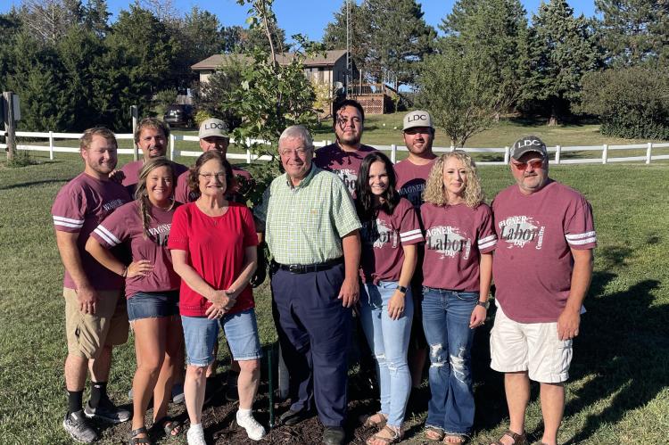 ANNUAL TREE DEDICATED IN HONOR OF PARADE MARSHAL