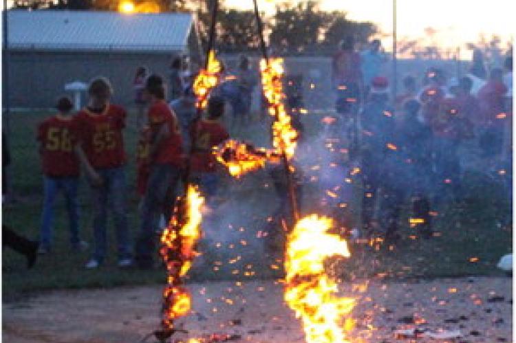 BURNING OF THE 'A'