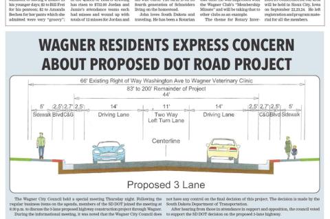 WAGNER RESIDENTS EXPRESS CONCERN  ABOUT PROPOSED DOT ROAD PROJECT