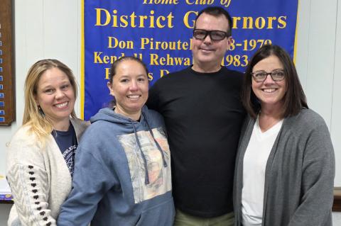 May 20th guests were, from left: Linda Ivarie Blackburn, Nikki Zephier, Alan Blackburn, Program by Patty Frei. Courtesy Photo