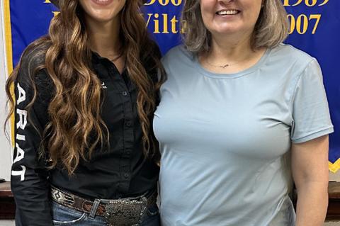 Program Chair Jeannie Crowe (right) with guest, Kristan Soukup. Courtesy Photo