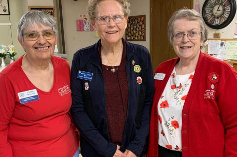 Pictured are, from left: South Dakota American Auxiliary District 8 President Karen Richelieu, Barb Kucera, and AnnaMae Warnier, the South Dakota Department of the American Legion Auxiliary President.