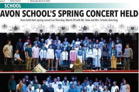 AVON SCHOOL'S SPRING CONCERT HELD
