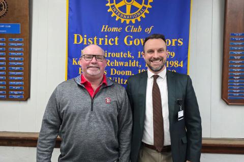 Rotarian Craig Krsnak and Josh Christensen, Program Presenter. Courtesy Photo