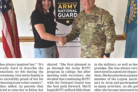 A FAMILY LEGACY OF SERVICE: COLONEL MARTIN YOST SWEARS IN LYDIA YOST TO THE ARMY NATIONAL GUARD