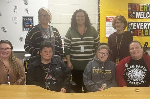 Andes Central Special Education staff are, back row from left: Chelsey Moad, Michelle Kurtz, and Judy Barnett; front row: Gina McCarthy, Jackie Miller, Racheal Arpan, Heather Hemeyer. Courtesy Photo