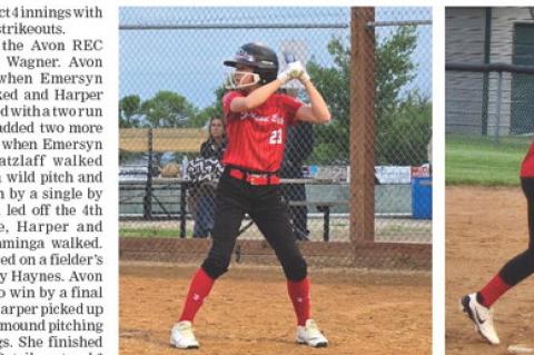 Stella Ratzlaff at bat.
