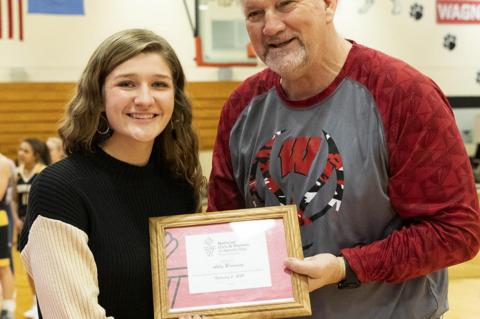 BRUNSING AWARDED NATIONAL GIRLS AND WOMEN IN SPORTS AWARD