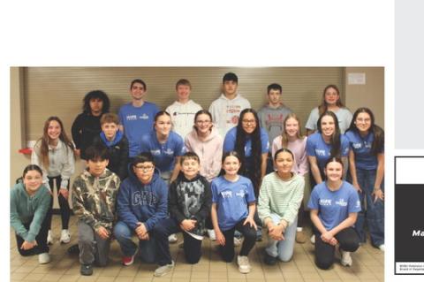 Members pictured are, back row, from left: Devin Murillo, Matthew Kokes, Connor Gabel, Jackson Woods, Grady Bartunek, and Lydia Frei; middle row, from left: Aspyn Schroeder, Windsor Soukup, Emma Turner, Emeri Freidel, Ayla Knox, Audry Gabel, Kylin Insko, and Emmalyn Leines; front row, from left: Sapphire Blue, Dennan Zephier, Gabriel Kafka, Karson Kuhlman, Vivian Beeson, Aricelli Orozco, and Izzy Myers. Not pictured: Jessica Barnett and Laiyla Knudsen. Courtesy Photo