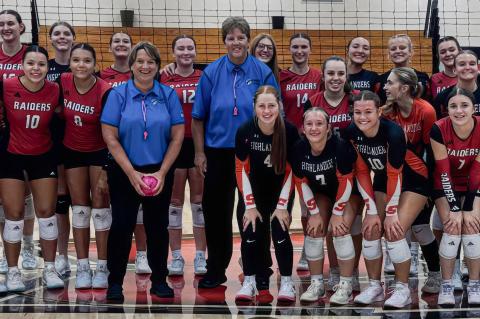 Wagner and Scotland teams recognized the referees during the match. Courtesy Photo