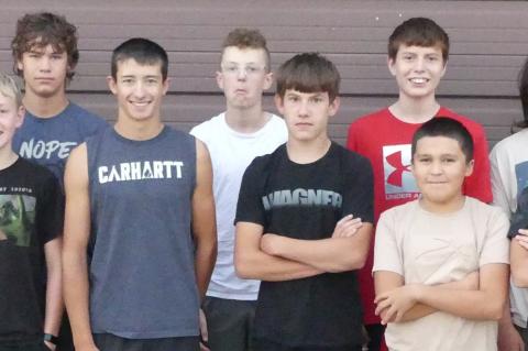 Team members are, from left: Braelyn Jones, Layla Podzimek, Taya Stone, Mason Tjeerdsma, Alex Reiter, Grady Bartunek, Cooper Slaba, Wyatt Havranek, Camden Welch, K’drian Weddell, Atreyu Almaguer, Brody Krcil, and Portland Jones. Not pictured: Ty’Shay 
