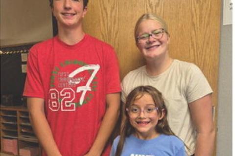 Avon School District Gold Standard Pirates of the week are: PK-4 Xochitl Serrano-Rocco,5-8:JaelinRatzlaffand9-12:BrensonRatzlaff.CourtesyPhoto