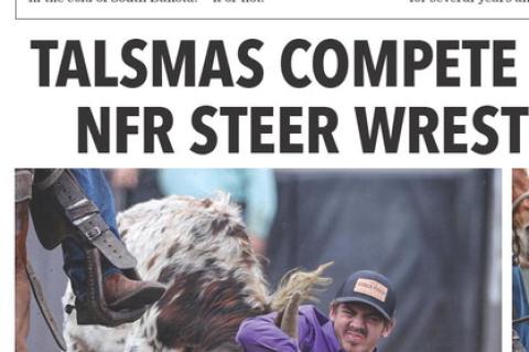 TALSMAS COMPETE IN OTE BERRY JR. NFR STEER WRESTLING QUALIFIER