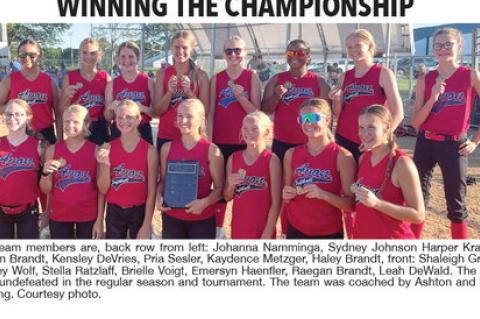 AVON 14U FINISHES SEASON UNDEFEATED WINNING THE CHAMPIONSHIP