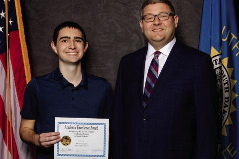 Matthew Kokes with Lieutenant Governor Venhuizen. Courtesy Photo