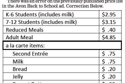 BACK TO SCHOOL CORRECTION