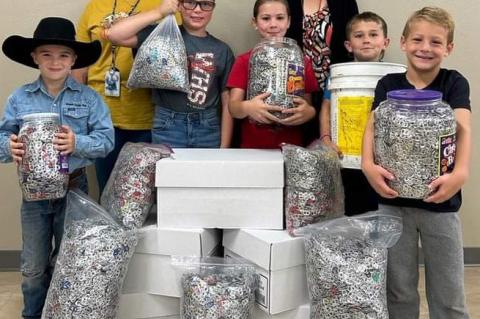 11 BOXES OF TABS COLLECTED FOR TABS FOR TALIA