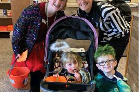 TRICK OR TREATERS VISIT MAIN STREET