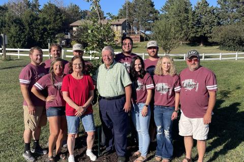 ANNUAL TREE DEDICATED IN HONOR OF PARADE MARSHAL