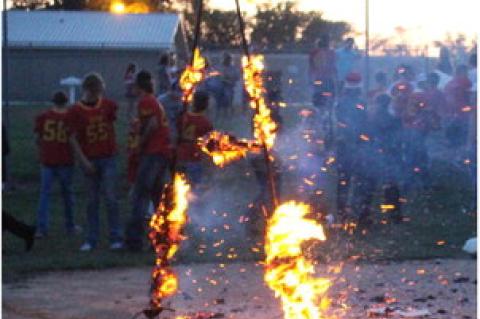 BURNING OF THE 'A'