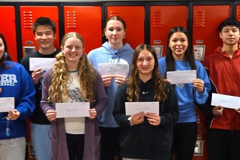 High School winners, back row from left: Jackson Rolston, Hannah Holzbauer, Hayden Knudson, Avery Medicine Bear and Jaycee Martin; front row: Radak Kotab, Lydia Yost, Presley Slaba, Jazlyn Lhotak and Laken Edoff. Courtesy Photos