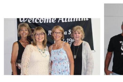 Classes of 1975, 1977 and 1978 Nancy Morrow, Jan (Schmidt) Schiferl, Pam (Morrow) Groen, Jean Barkley.