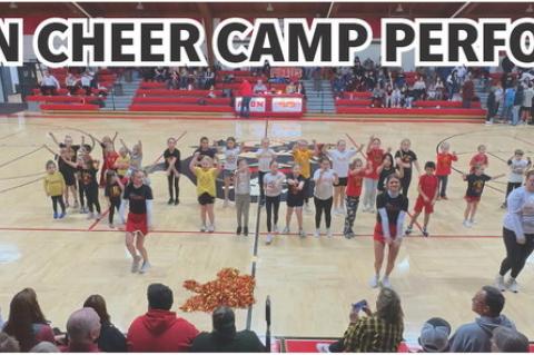 Students attending the Avon Cheer Camp gave a great performance during half-time of the boys game in the matchup Thursday, January 23rd between Avon and Andes Central/Dakota Christian. Great job everyone!!! Photos by Barb Pechous