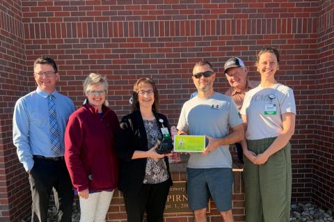 Pictured, from left: Wagner CTC community board members Matt Yost, Kelly Cimpl with Connie Kaufman, Wagner CTC coordinator and Dave Woods Wagner Fire Department Chief, as well as Wagner CTC community members Clayton Rados and Margaret Doom. Courtesy Photo