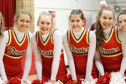 CHEERLEADERS SELLING CRUSH POPS