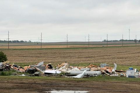 POWERFUL STORM LEAVES TRAIL OF DESTRUCTION ACROSS AREA