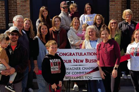 Wagner Chamber of Commerce members gathered Friday, May 1, to celebrate a ribbon cutting for Psyche Studio, Brittany Schroeder's new business in Wagner. Community members and Chamber representatives welcomed the addition and showed their support for the studio’s opening. See page 20 for a full story on Psyche Studio and all she has to offer. Special thanks to Alexa Wunder for covering the event for us.