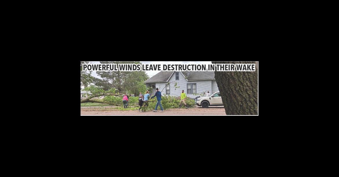 POWERFUL WINDS LEAVE DESTRUCTION IN THEIR WAKE