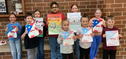 Winners are from left: Mersayis Sully, Liam Hansen, Leesi Zephier, Alyani Tyson, Zendaya Cournoyer, Skyler Kocer, Lydia Hill, Kensley Deurmier, and Carter Koupal. Courtesy Photo