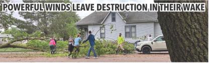 POWERFUL WINDS LEAVE DESTRUCTION IN THEIR WAKE
