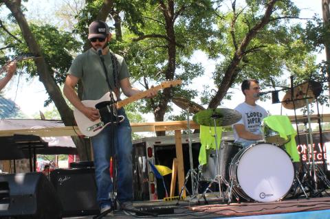 Among the entertainers for the day were CZ and the Walleye's, a local band, with members Blane Anderson, Jace Kuhlman, Caleb Zephier and Jason Flood. Photos by Jan Martin.